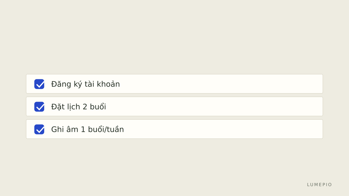 Checklist hành động