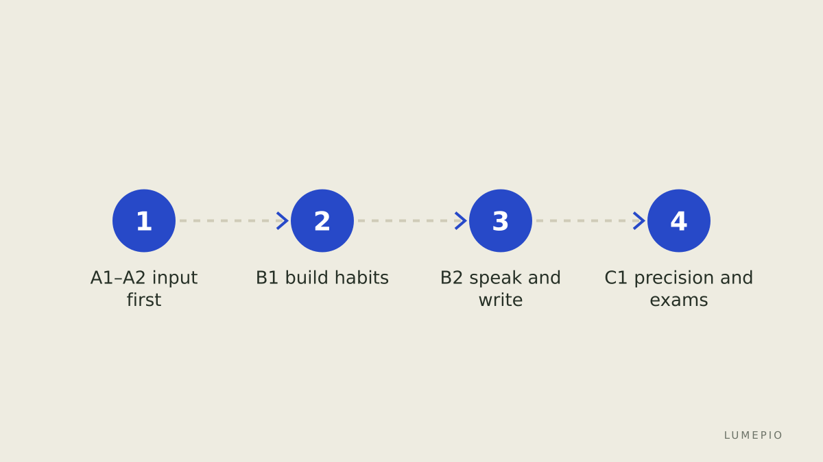 The CEFR ladder and where a teacher matters most