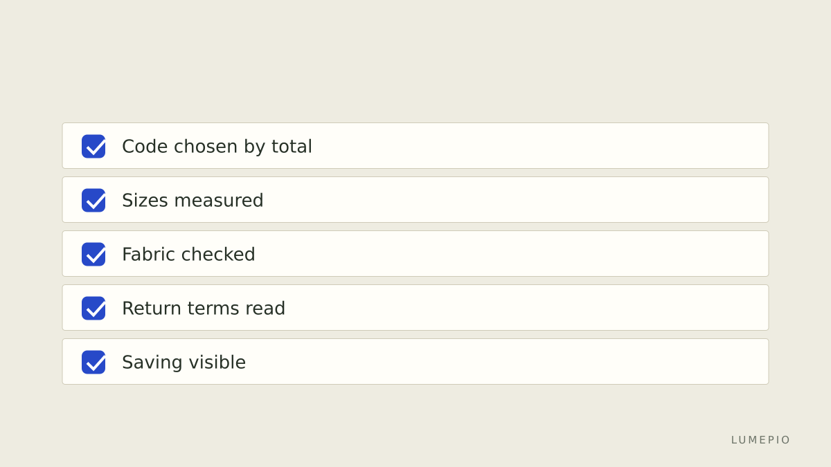 Stylewe checklist