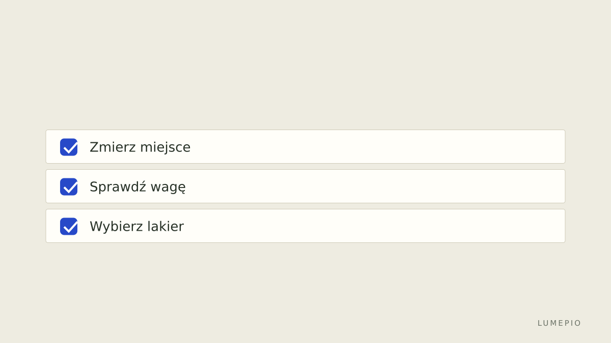 Checklist zakupowy