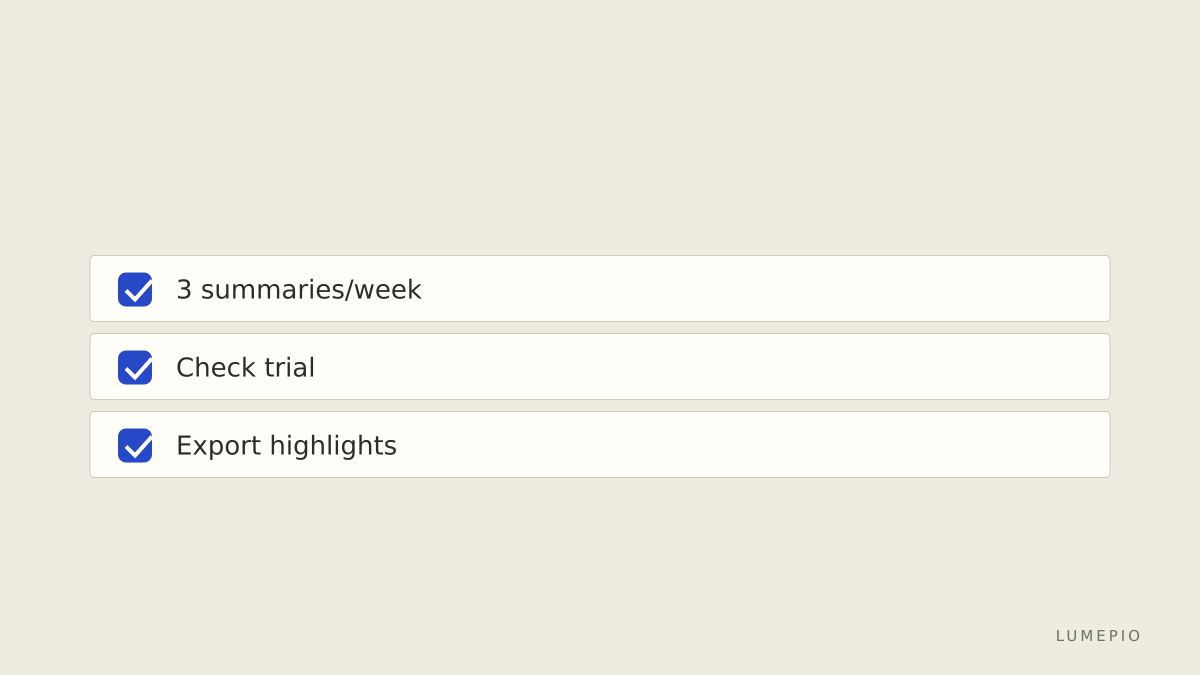 Reading routine checklist