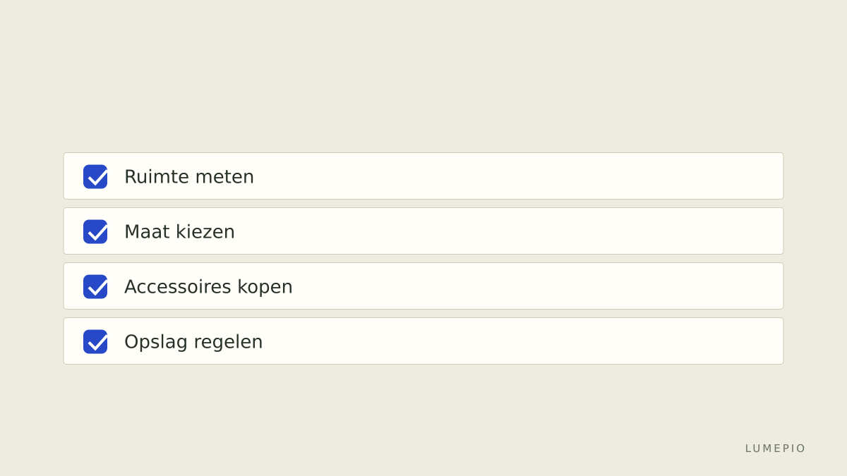 Checklist voor aanschaf