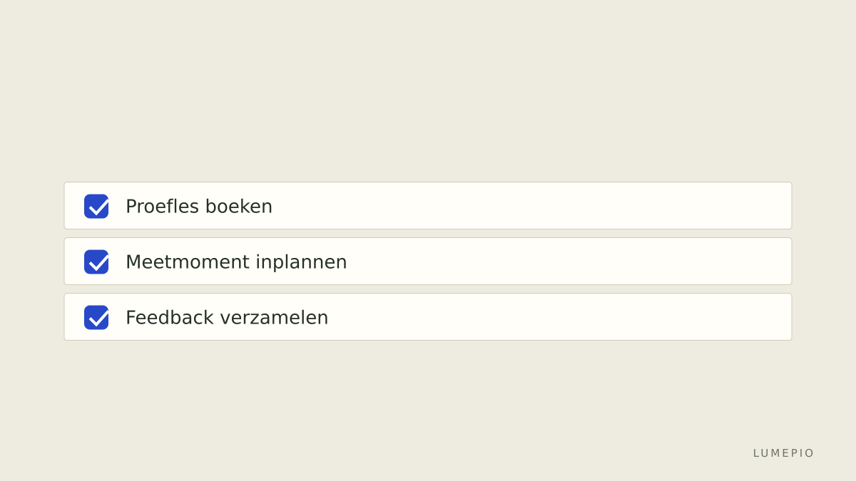 Checklist voor lessen