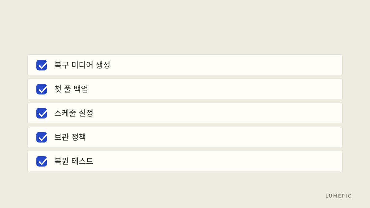 결정 체크리스트