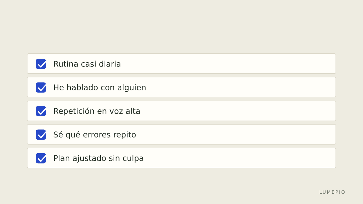 Revisión mensual del plan