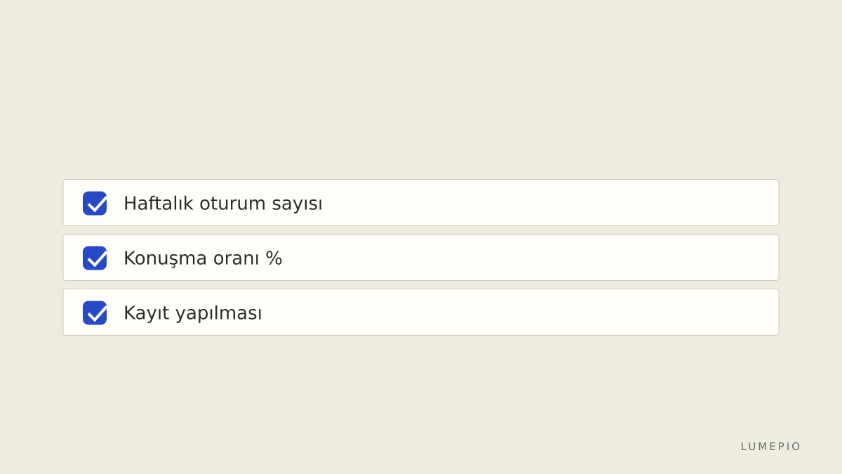 Öncelikler kontrol listesi