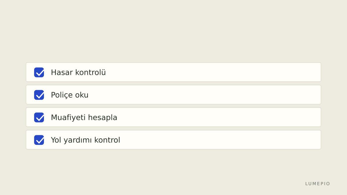 Kiralama kontrol listesi