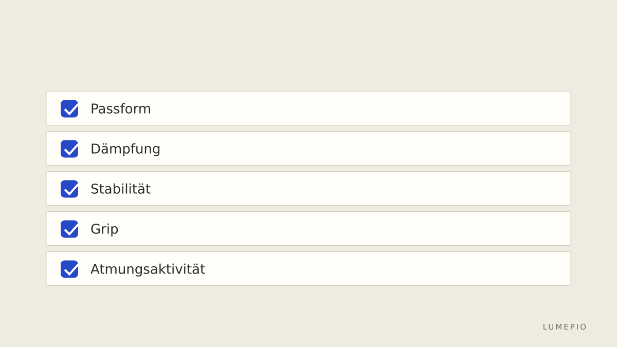 Wichtige Kriterien