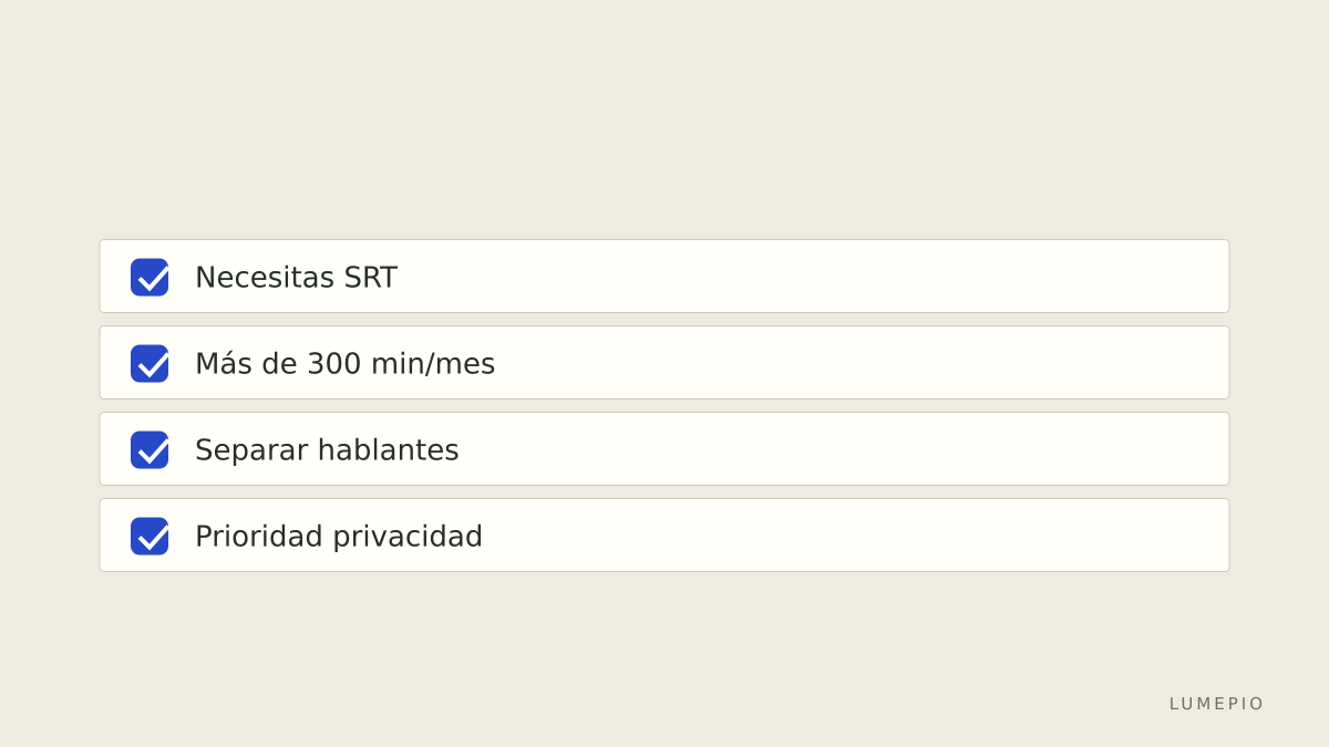 Checklist para decidir