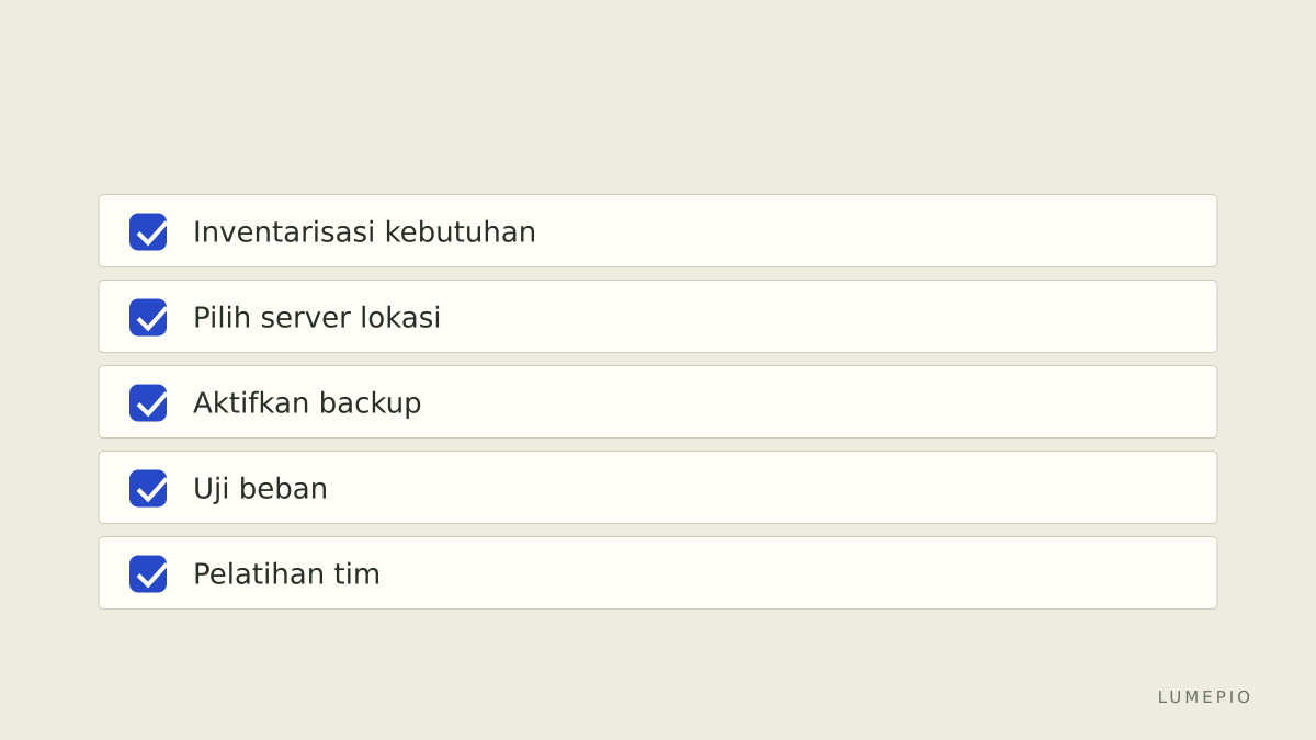 Checklist implementasi layanan pindahan