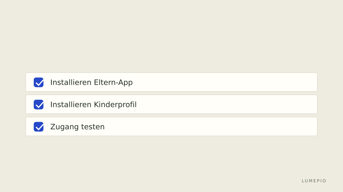 Setup-Checkliste