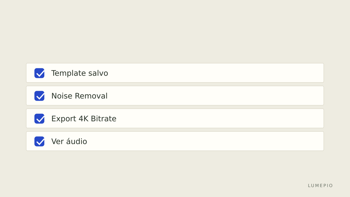 Checklist diário