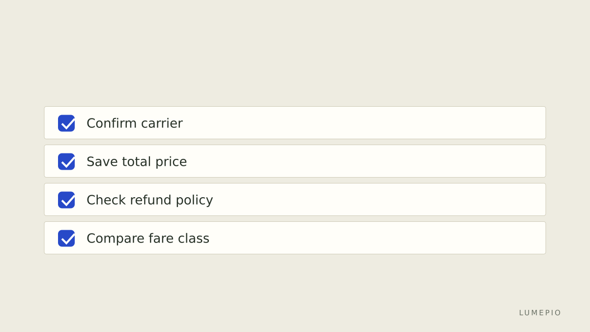 Decision checklist
