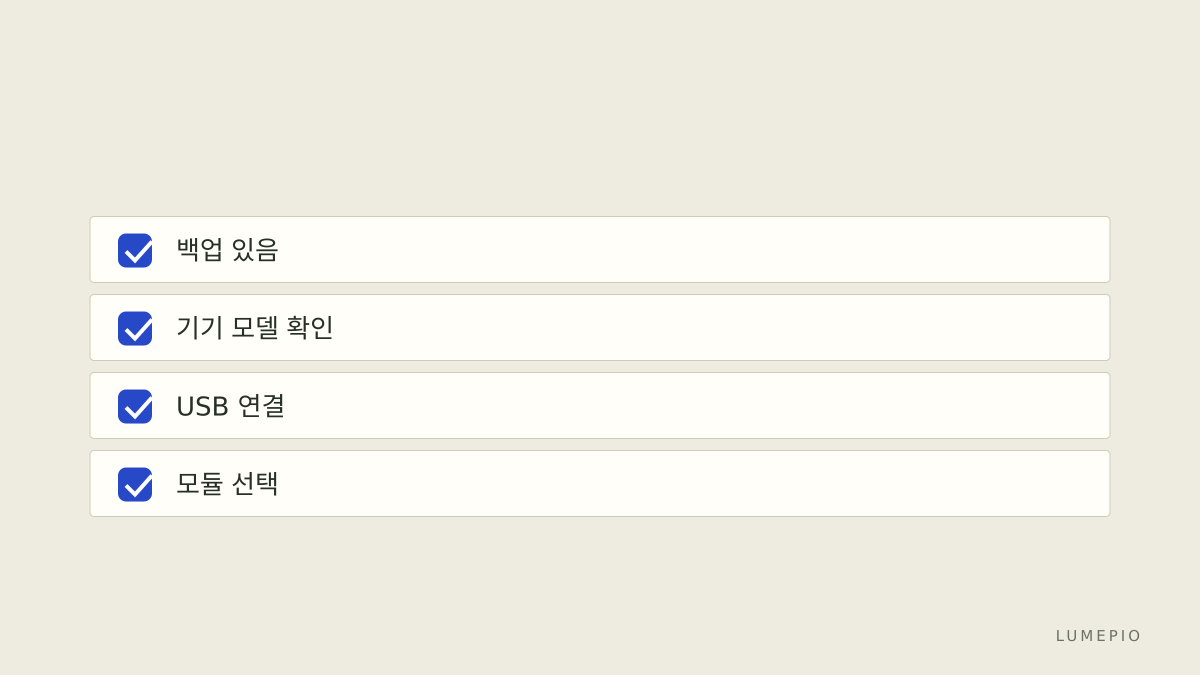 결정 체크리스트