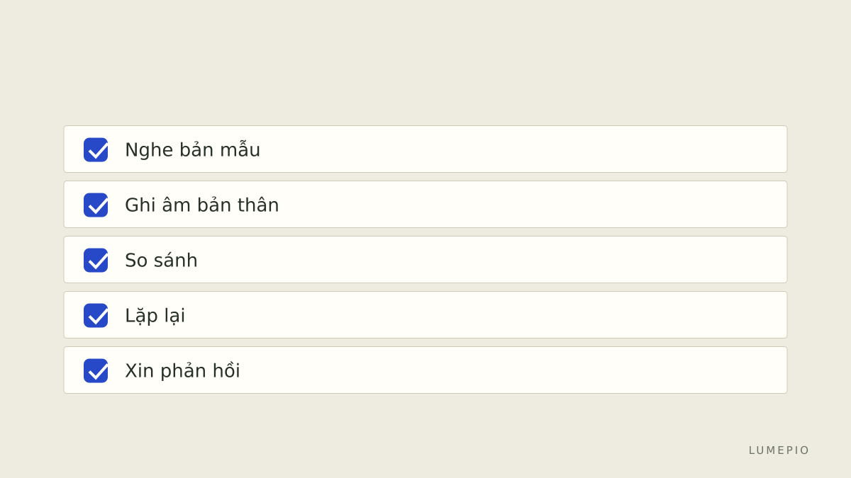Checklist luyện phát âm